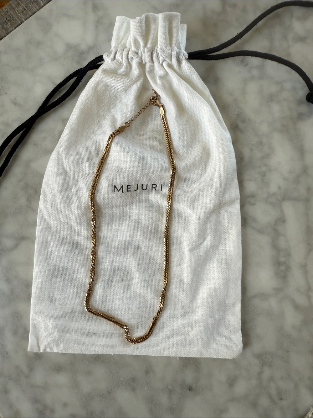Mejuri Gold Double Curb Chain Necklace